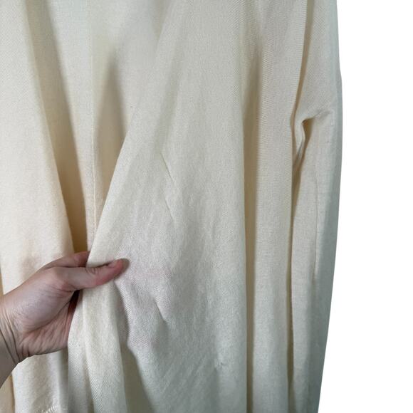 Calypso St Barth Cream 100% Cashmere Cardigan Sweater Open Front Womens Small - Picture 3 of 7
